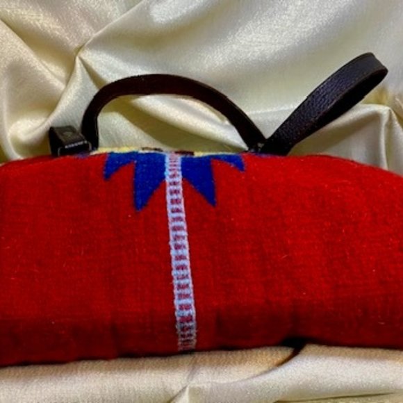 ❤️Handwoven Chimayo Handbag. 100% Wool, in Red, Blue, Lt. Yellow. /HB51 - Picture 4 of 8